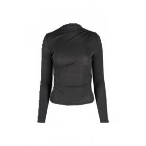 NEW ASTRID women's luna asymmetrical top in black